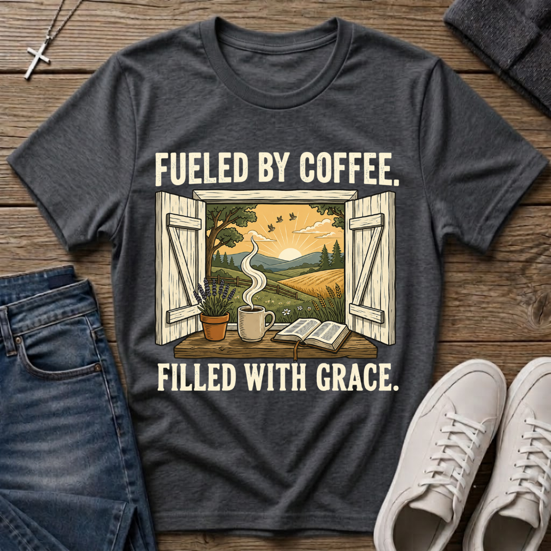 Fueled By Coffee Filled With Grace T-Shirt