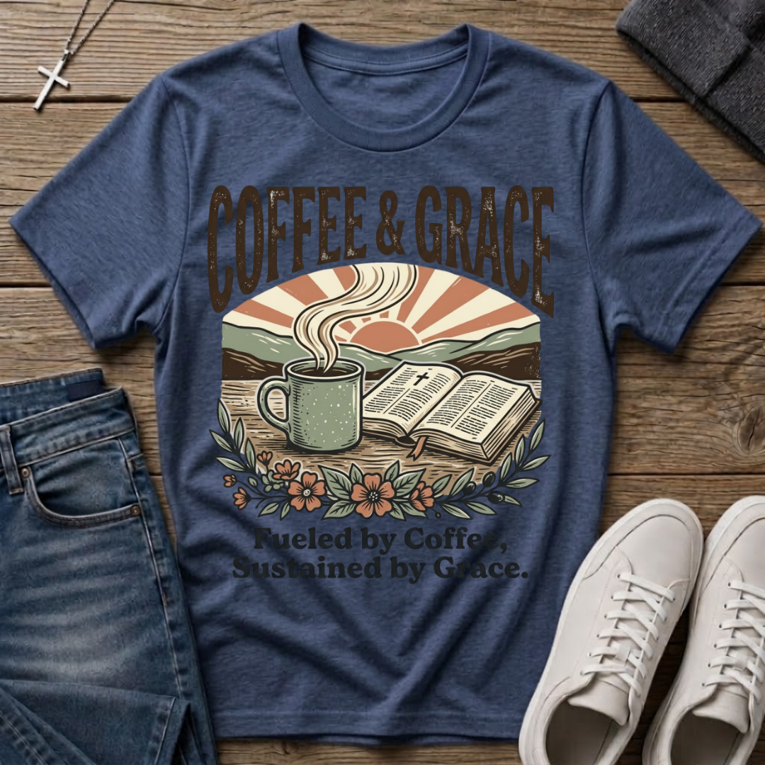 Coffee & Grace Fueled By Coffee, Sustained By Grace T-Shirt