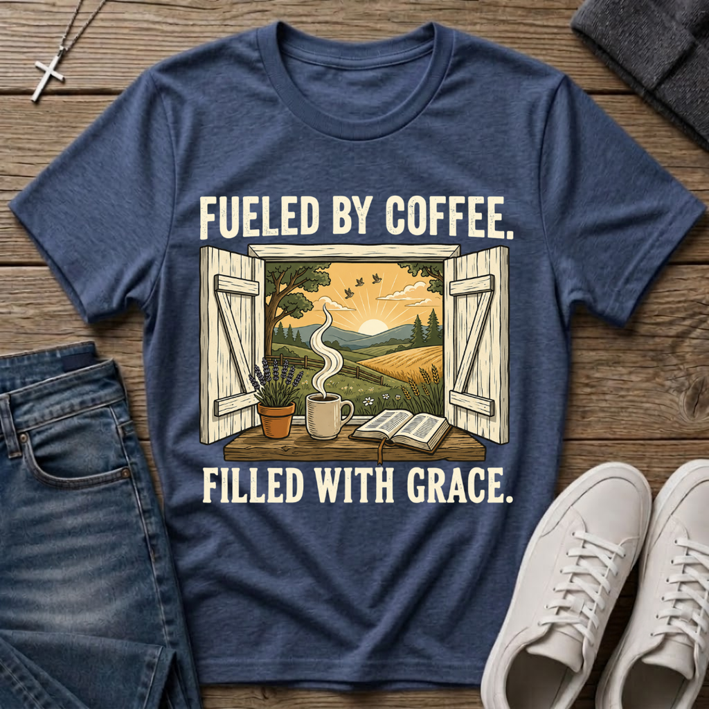 Fueled By Coffee Filled With Grace T-Shirt