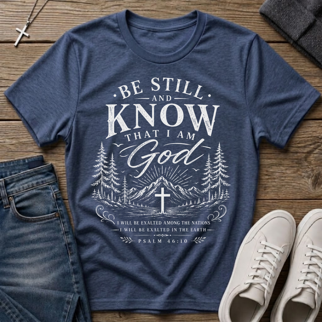Be Still and Know Psalm 46:10 T-Shirt