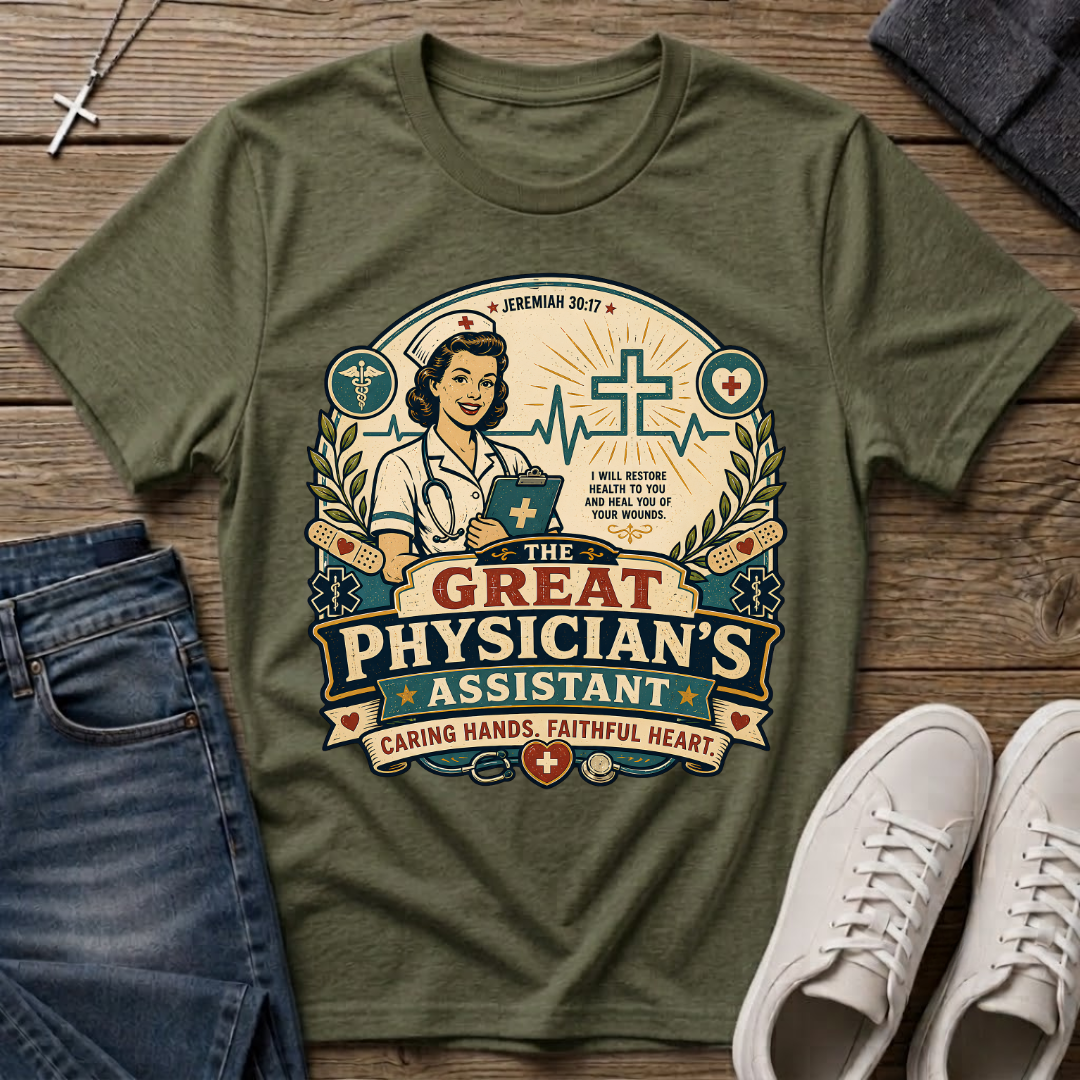 The Great Physician's Assistant Christian Nurse T-Shirt