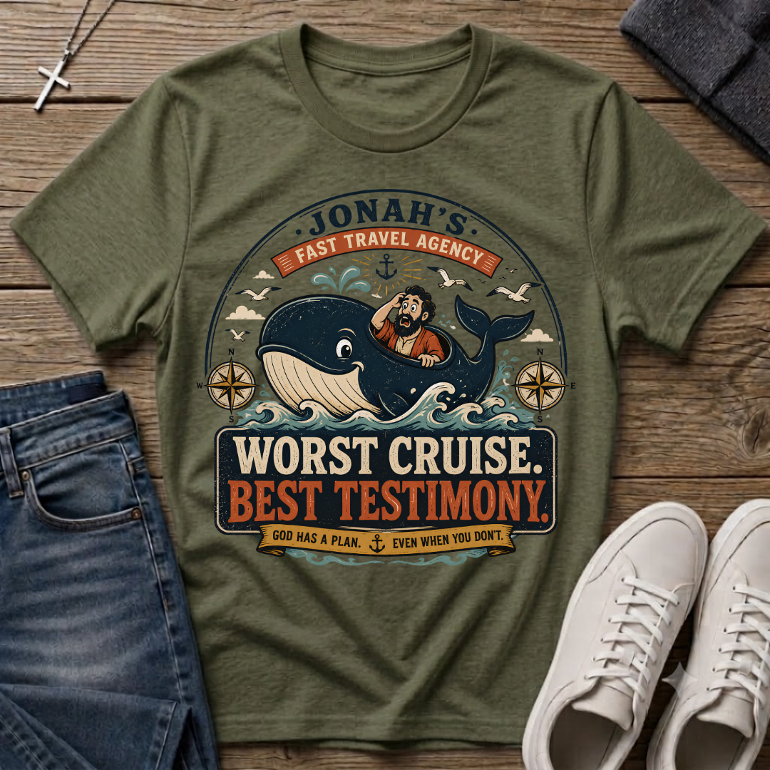 Jonah's Fast Travel Agency Christian T-Shirt