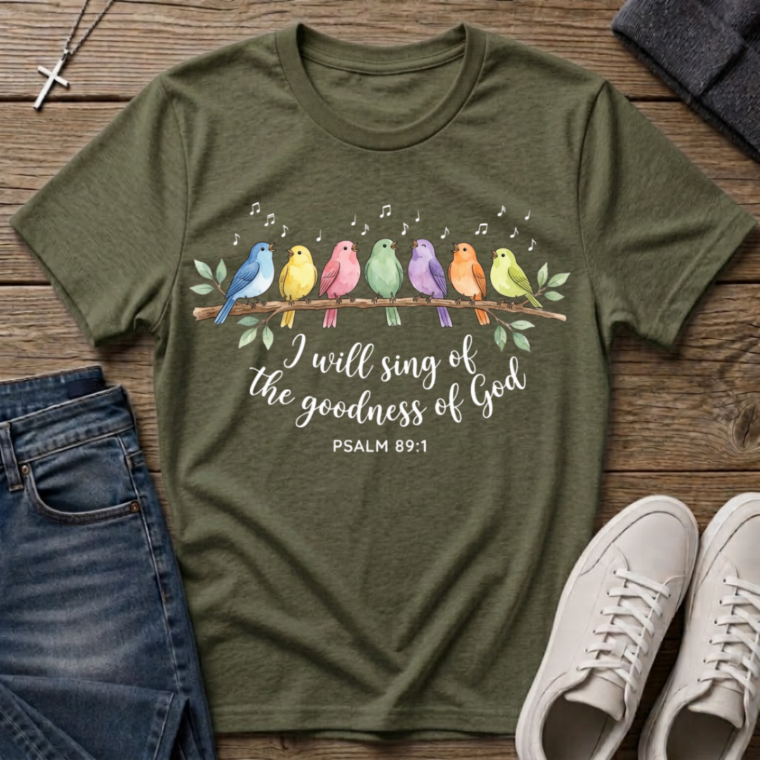I Will Sing of the Goodness of God Christian Psalm 89:1 T-Shirt