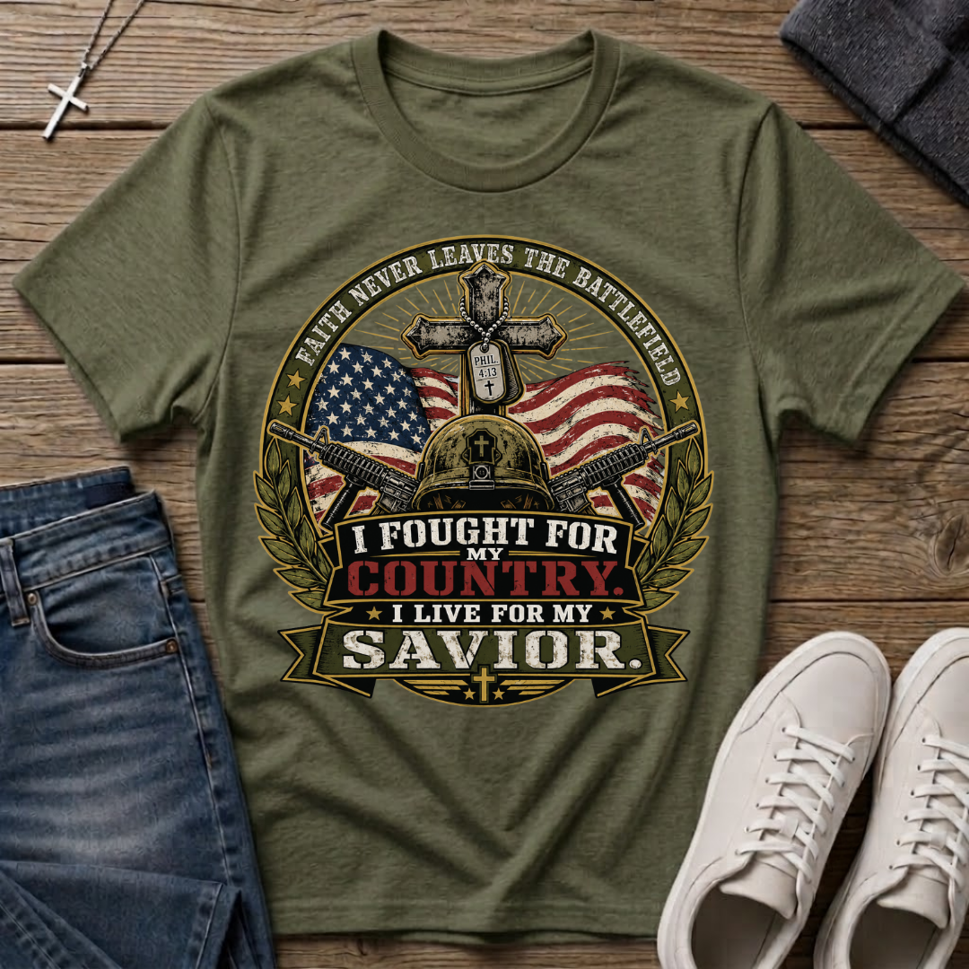 I Fought for My Country Christian Veteran T-Shirt