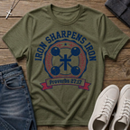 Iron Sharpens Iron Proverbs 27:17 Christian T-Shirt
