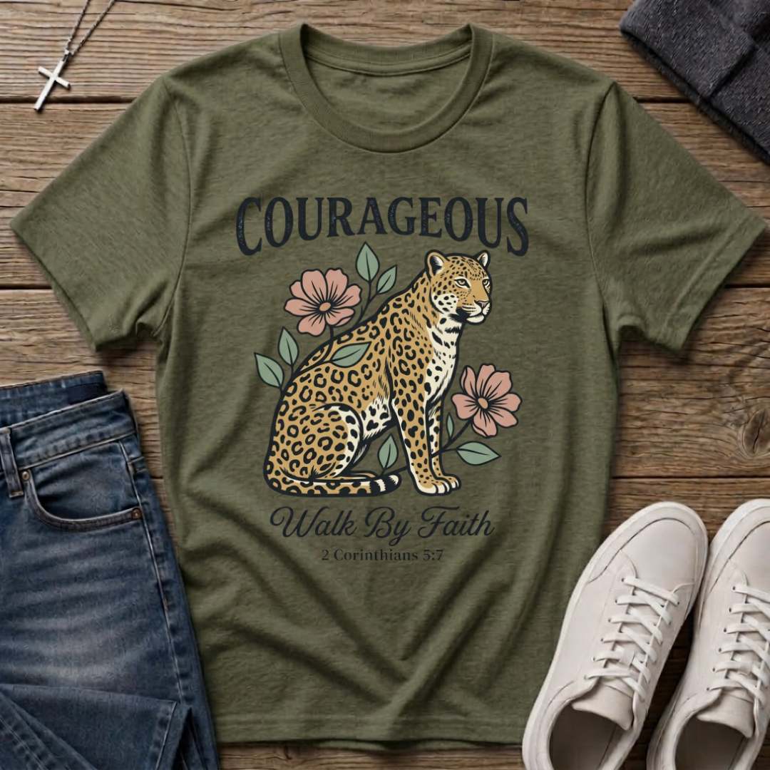 Courageous Walk By Faith 2 Corinthians 5:7 T-Shirt