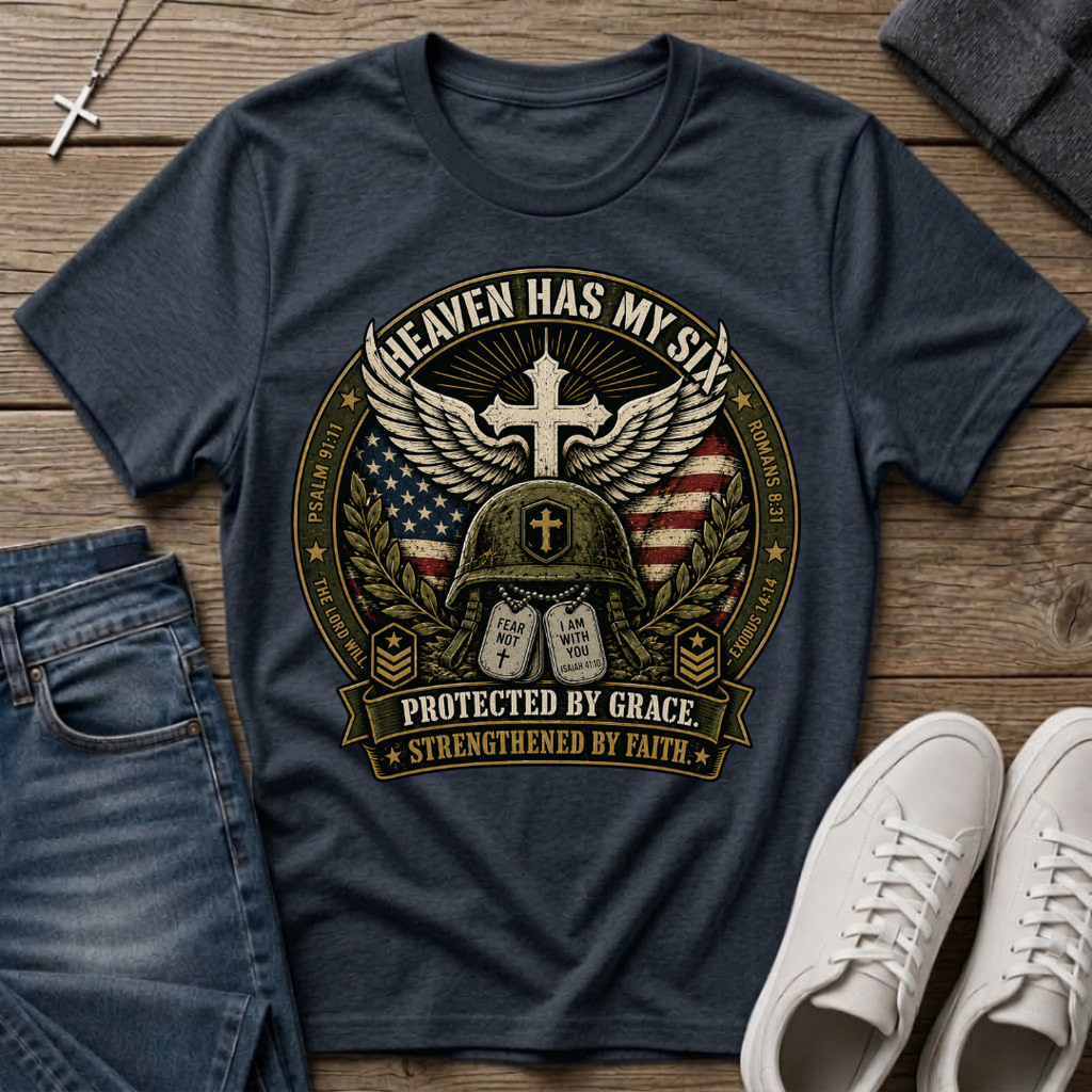 Heaven Has My Six Christian Veteran T-Shirt