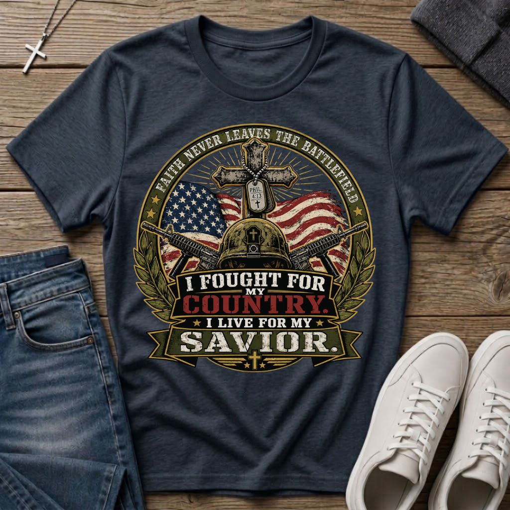 I Fought for My Country Christian Veteran T-Shirt
