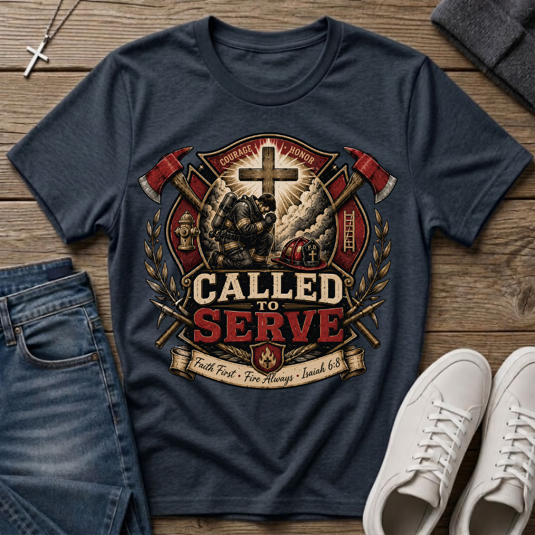 Called to Serve Christian Firefighter T-Shirt