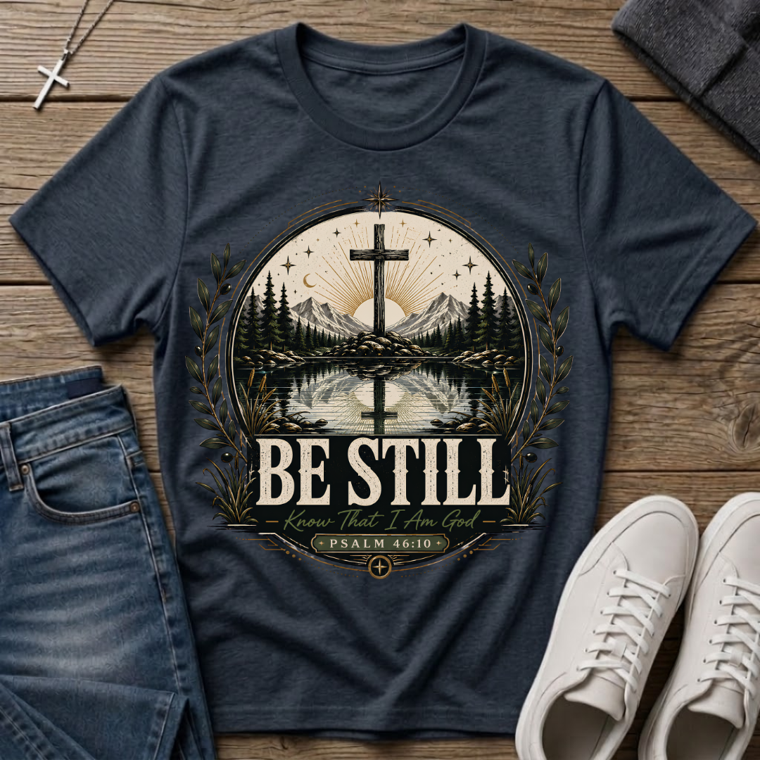 Be Still Psalm 46:10 Christian T-Shirt