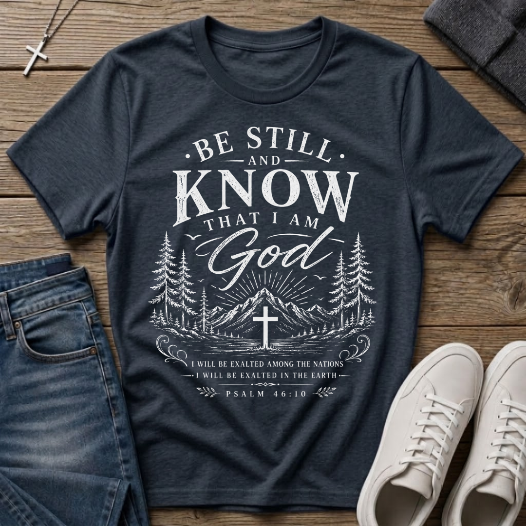 Be Still and Know Psalm 46:10 T-Shirt