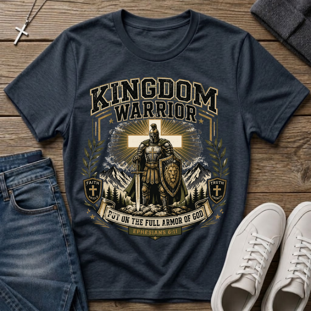 Kingdom Warrior Ephesians 6:11 Christian T-Shirt