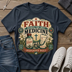 Faith Makes the Best Medicine Christian T-Shirt
