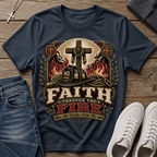 Faith Through the Fire Daniel 3:25 Christian T-Shirt