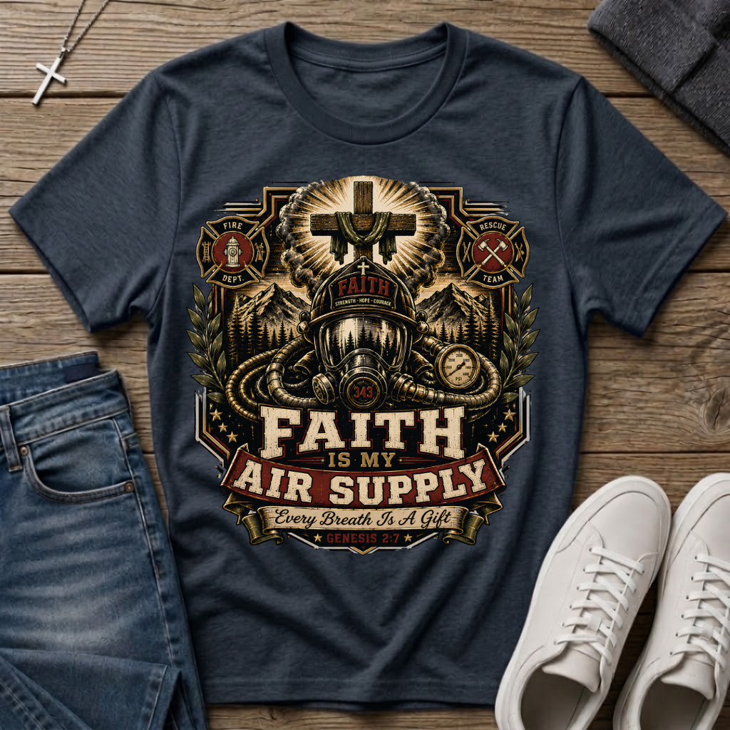Faith Is My Air Supply Genesis 2:7 Christian T-Shirt