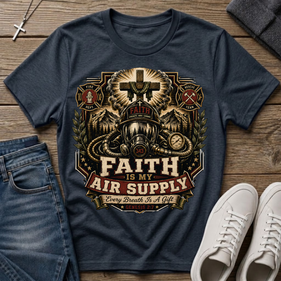 Faith Is My Air Supply Genesis 2:7 Christian T-Shirt