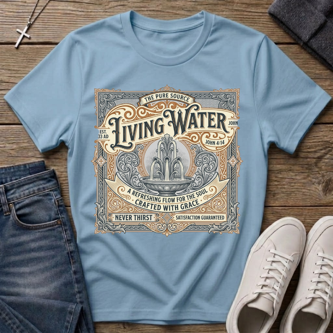 Living Water John 4:14 Christian T-Shirt