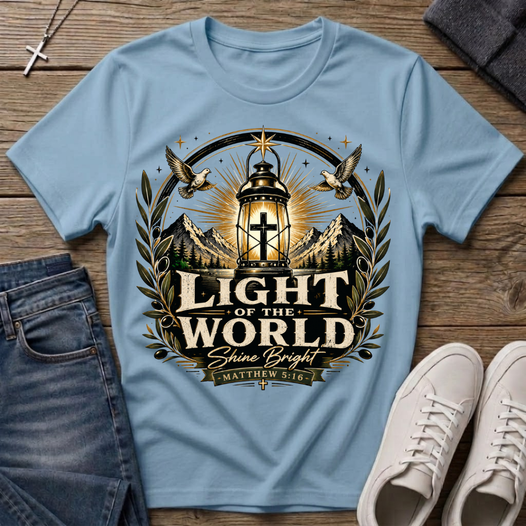 Light of the World Matthew 5:16 Christian T-Shirt