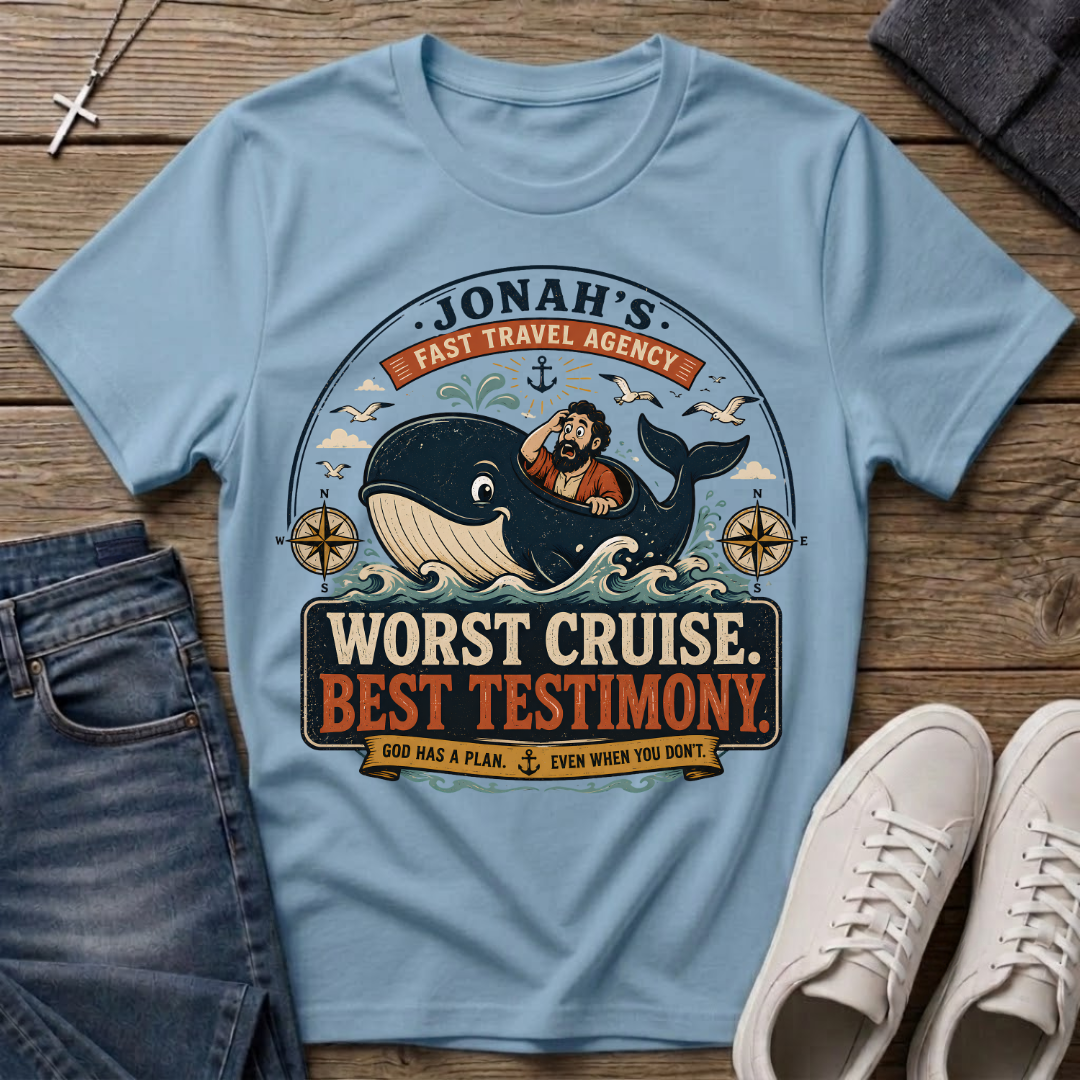 Jonah's Fast Travel Agency Christian T-Shirt