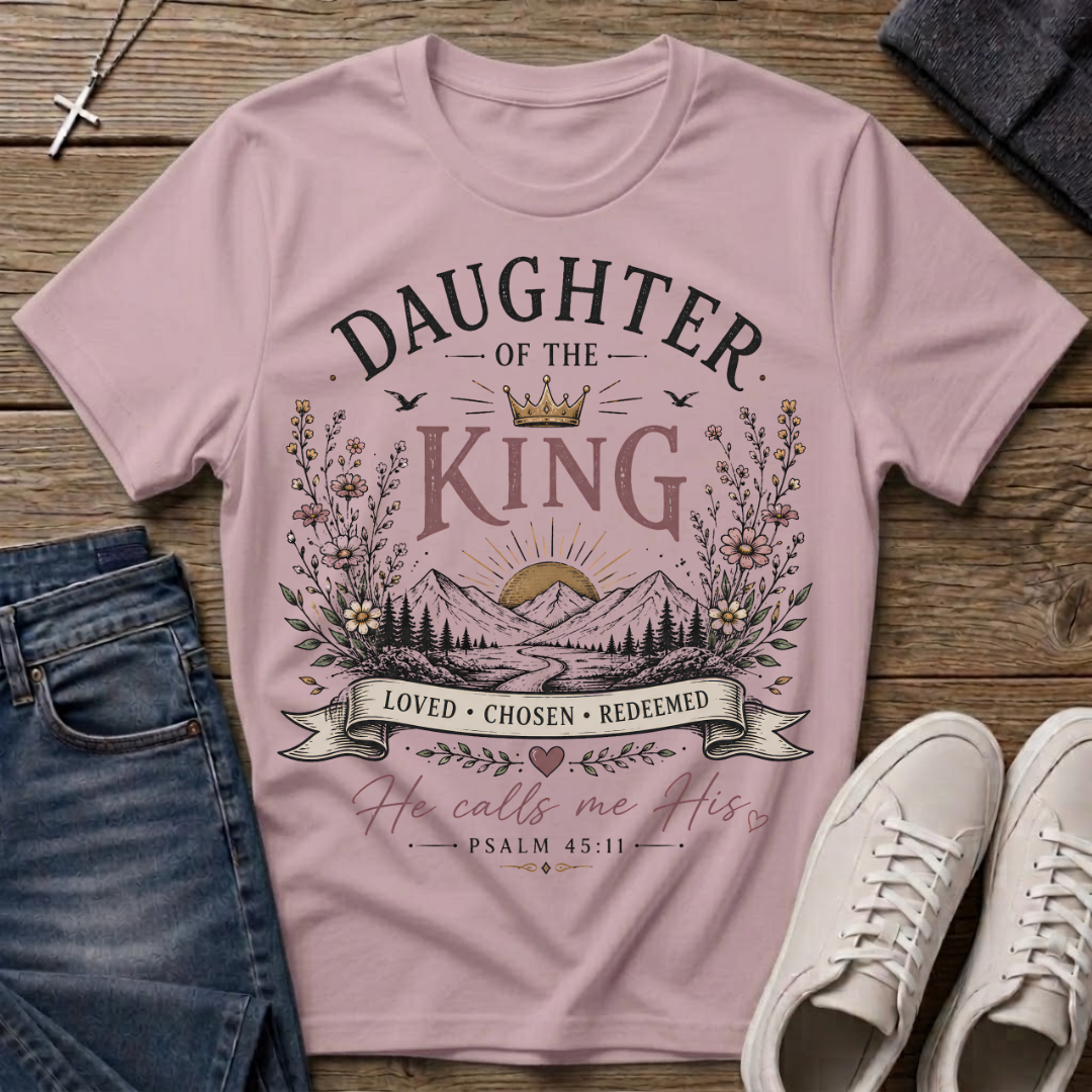 Daughter of the King Psalm 45:11 Christian T-Shirt