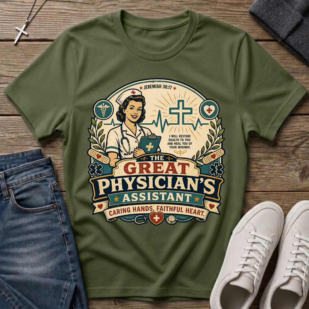 The Great Physician's Assistant Christian Nurse T-Shirt