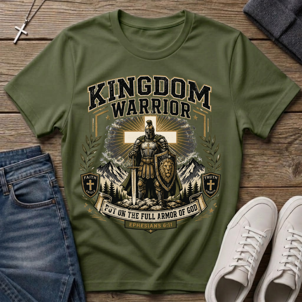 Kingdom Warrior Ephesians 6:11 Christian T-Shirt