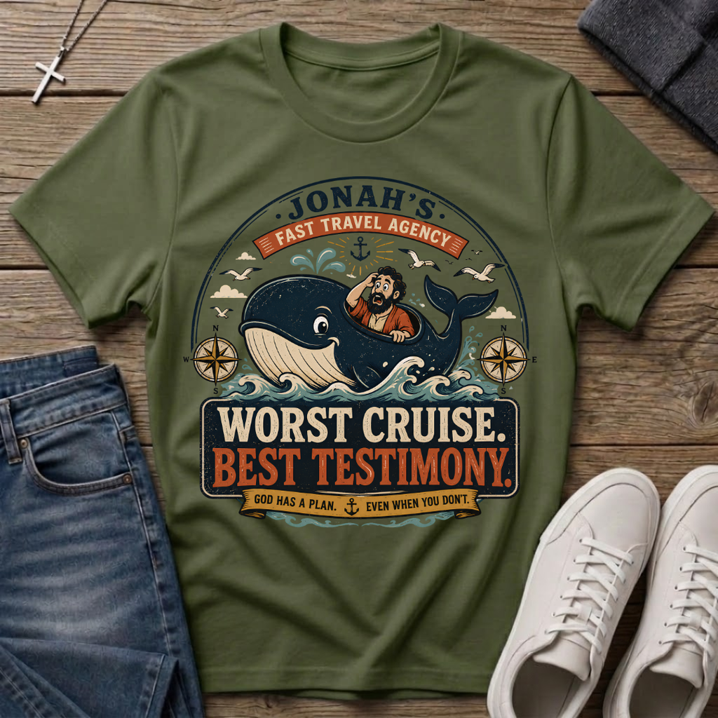 Jonah's Fast Travel Agency Christian T-Shirt