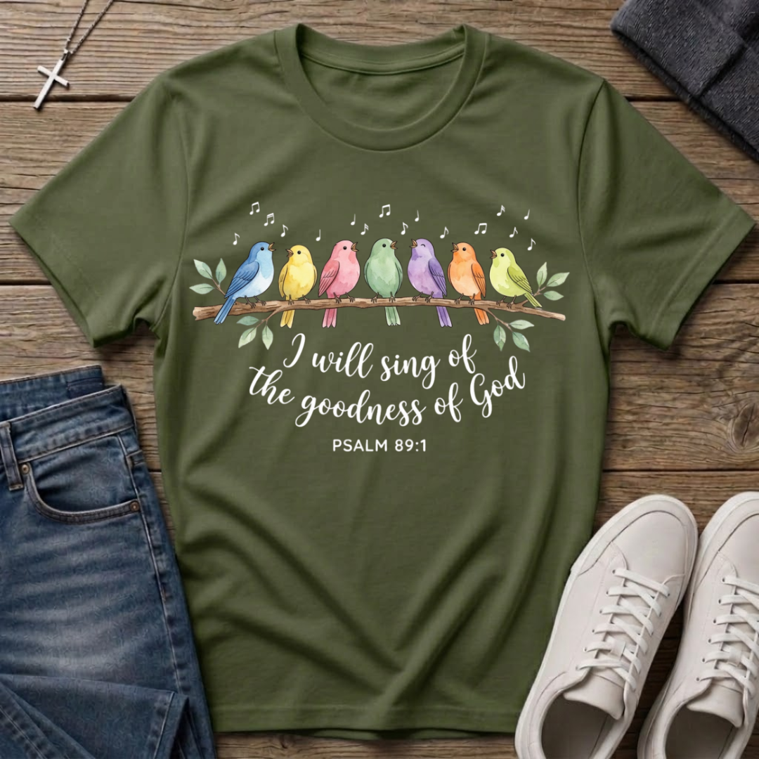 I Will Sing of the Goodness of God Christian Psalm 89:1 T-Shirt