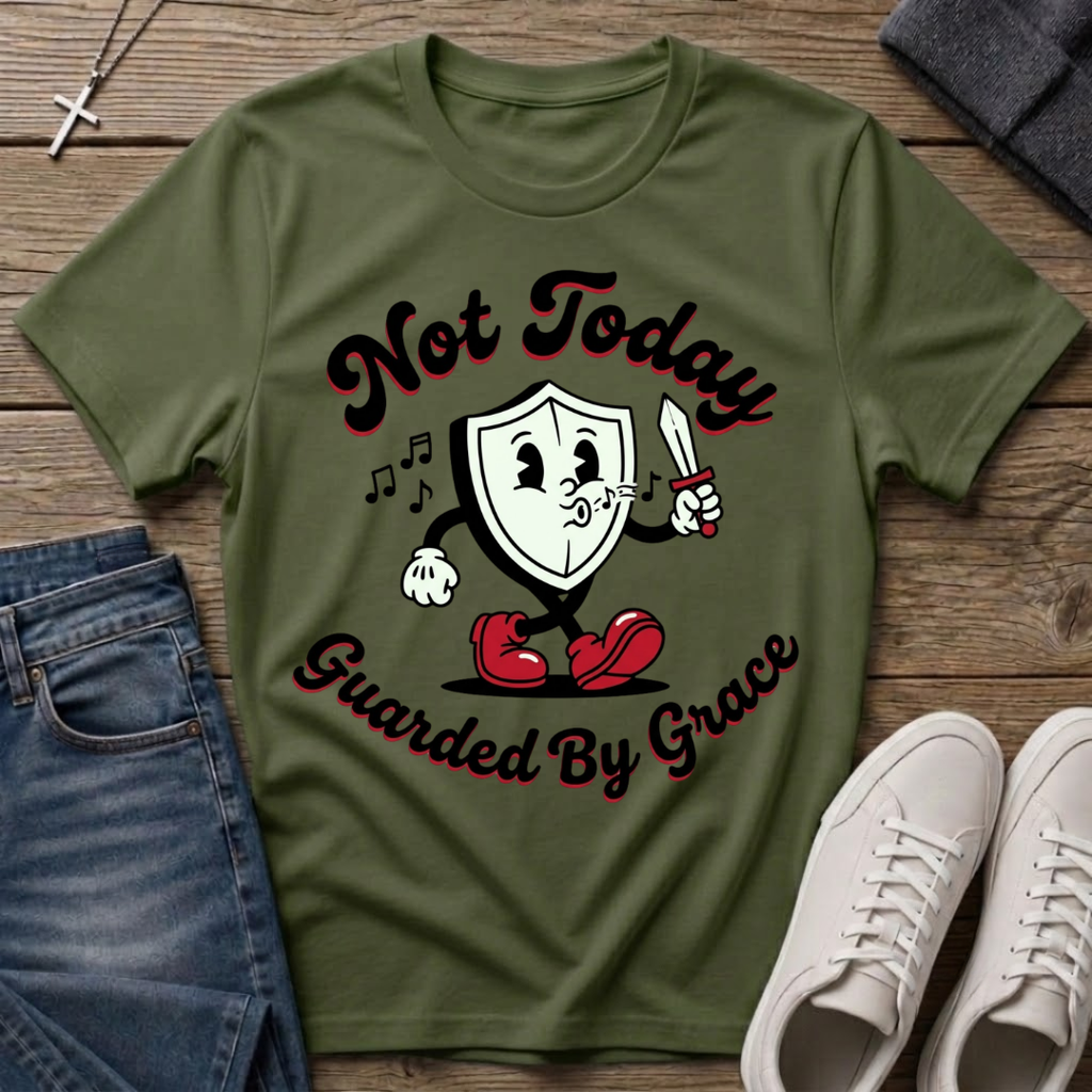 Not Today Guarded by Grace Christian T-Shirt