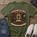 Answering Two Calls Matthew 5:16 Firefighter T-Shirt