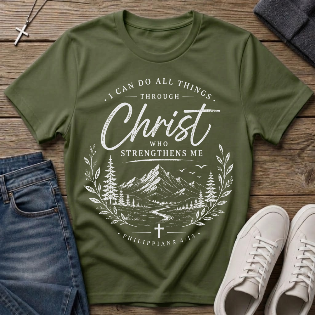 I Can Do All Things Through Christ Philippians 4:13 Christian T-Shirt