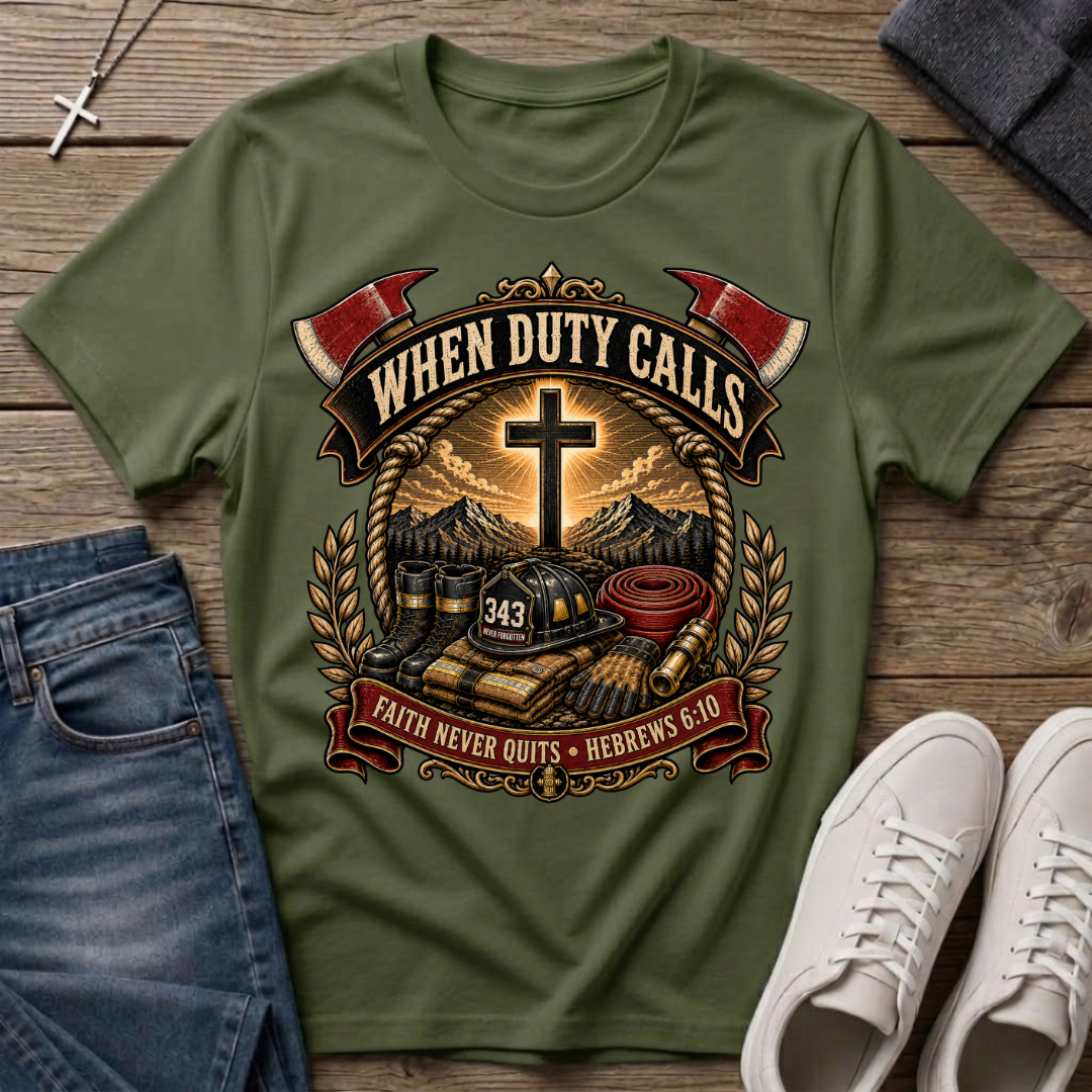 Faith Is My Foundation Firefighter T-Shirt