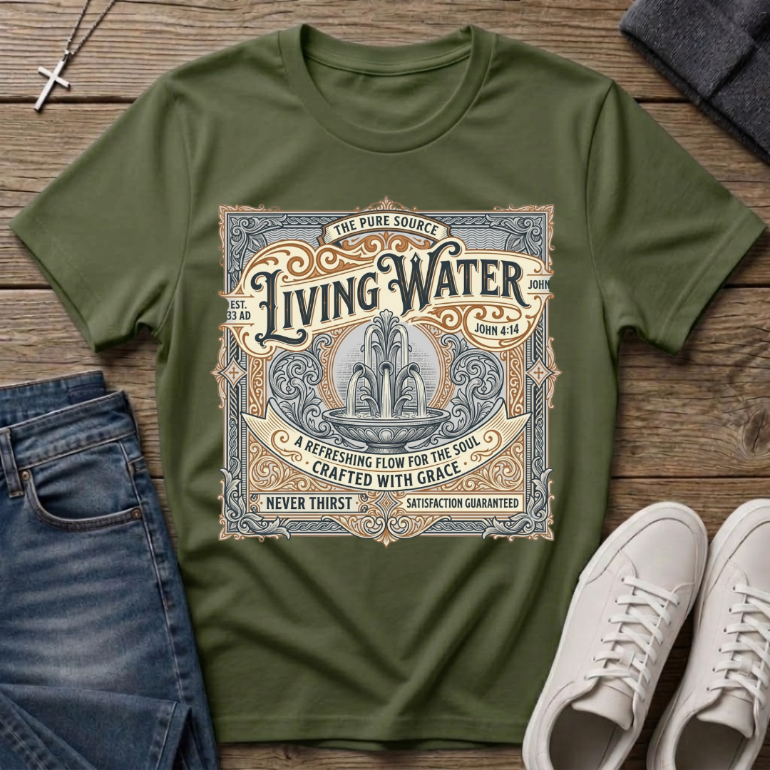 Living Water John 4:14 Christian T-Shirt