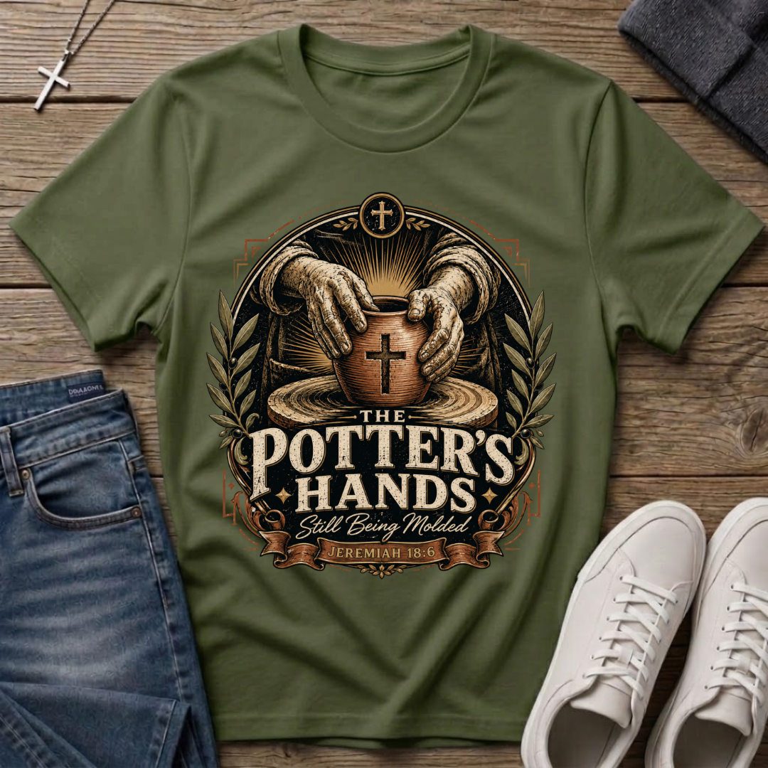 The Potter's Hands Jeremiah 18:4 Christian T-Shirt
