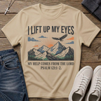 I Lift Up My Eyes Mountain Psalm 121:1-2 T‑Shirt