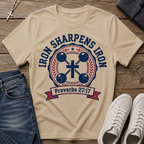 Iron Sharpens Iron Proverbs 27:17 Christian T-Shirt