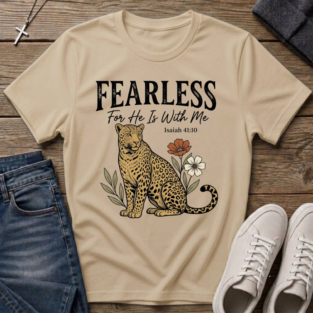 Fearless For He Is With Me Isaiah 41:10 T-Shirt