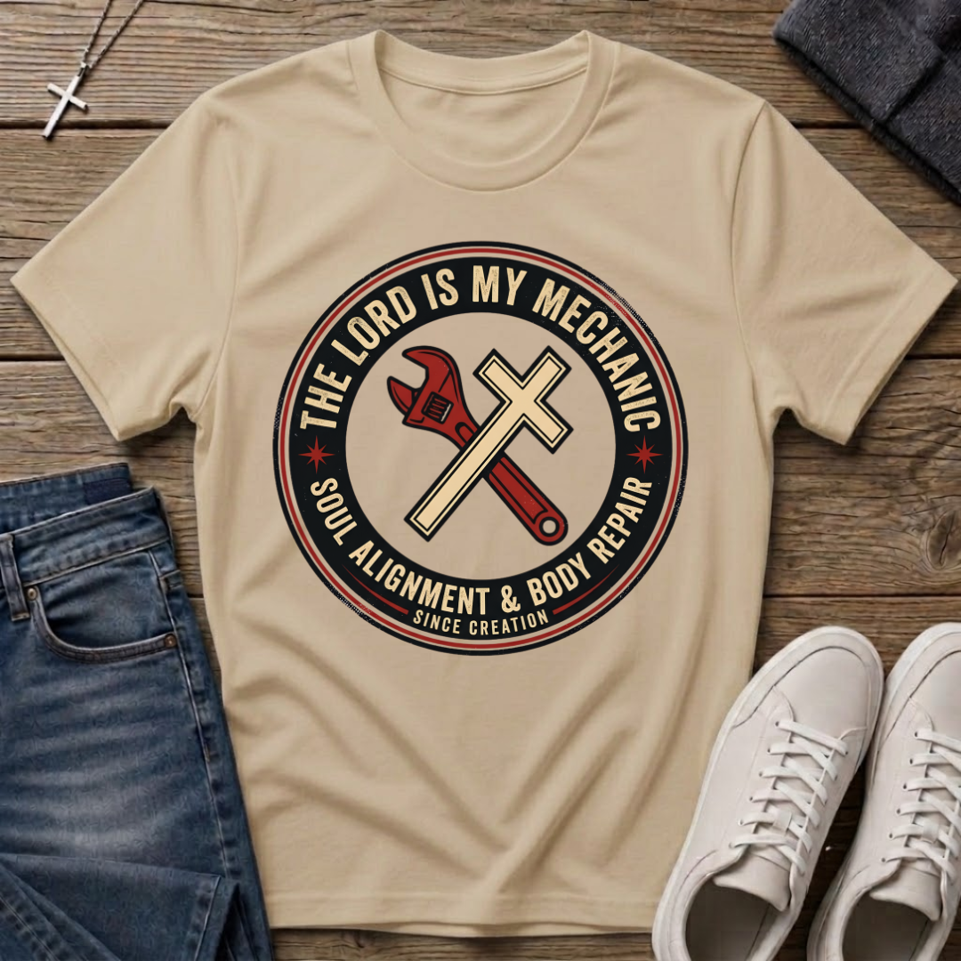 The Lord Is My Mechanic Christian T-Shirt