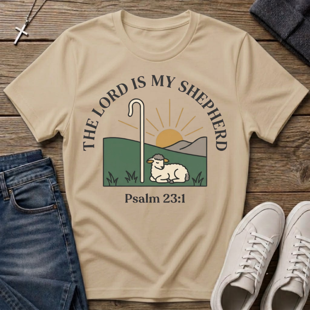 The Lord Is My Shepherd Psalm 23:1 T-Shirt