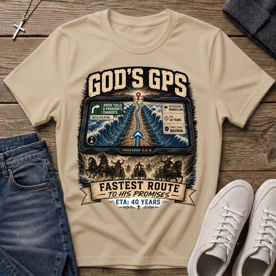 God's GPS Fastest Route to His Promises Christian T-Shirt
