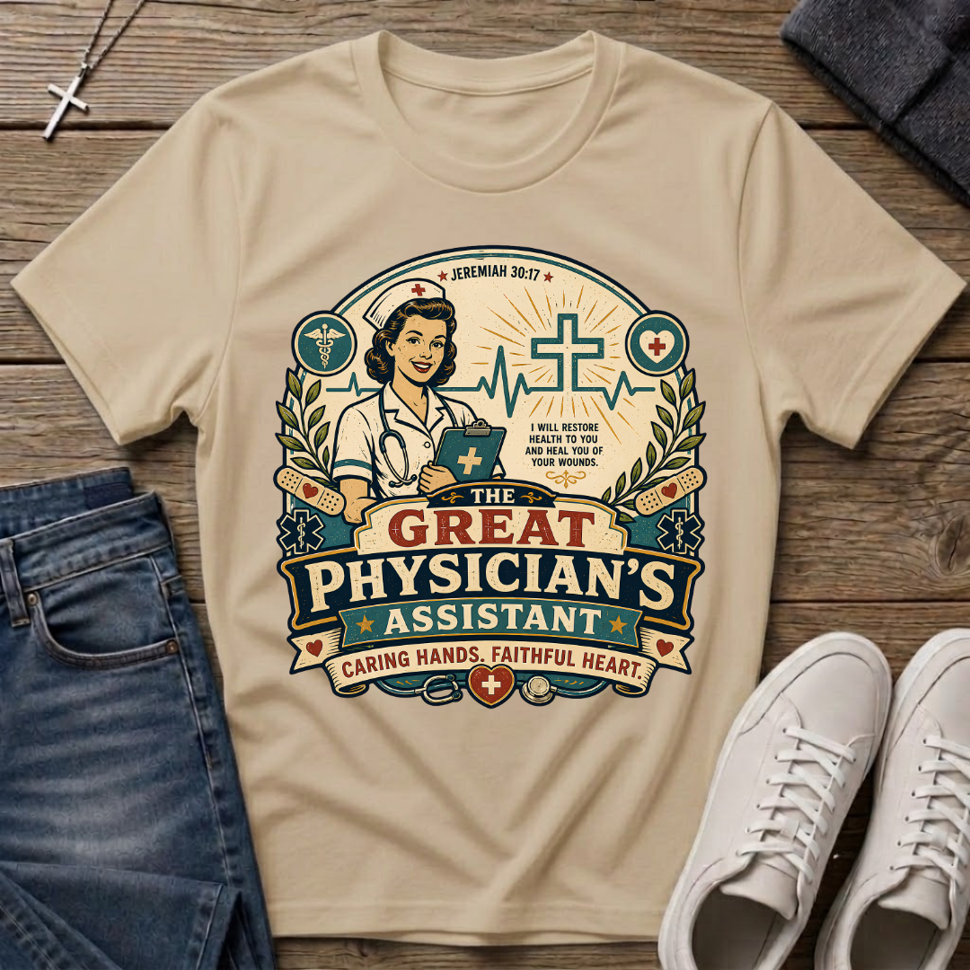 The Great Physician's Assistant Christian Nurse T-Shirt
