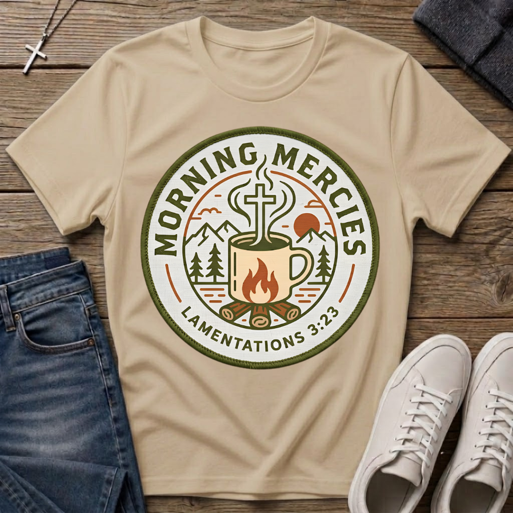 Morning Mercies Lamentations 3:23 Christian T-Shirt
