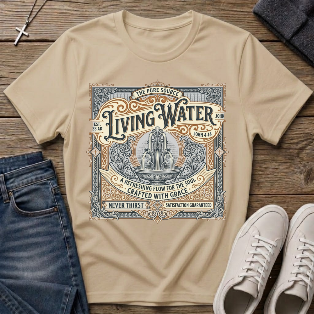 Living Water John 4:14 Christian T-Shirt