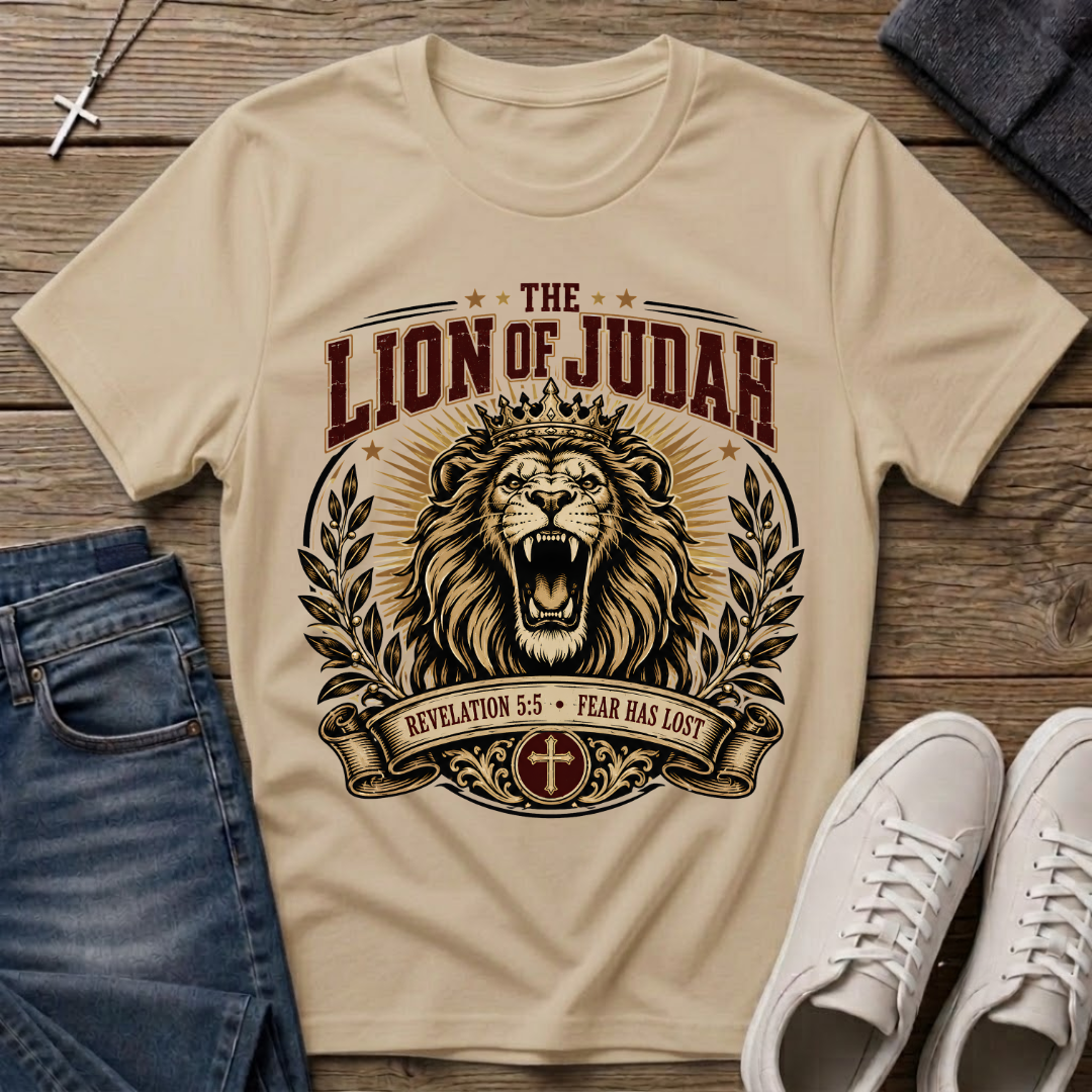 The Lion of Judah Revelation 5:5 Christian T-Shirt