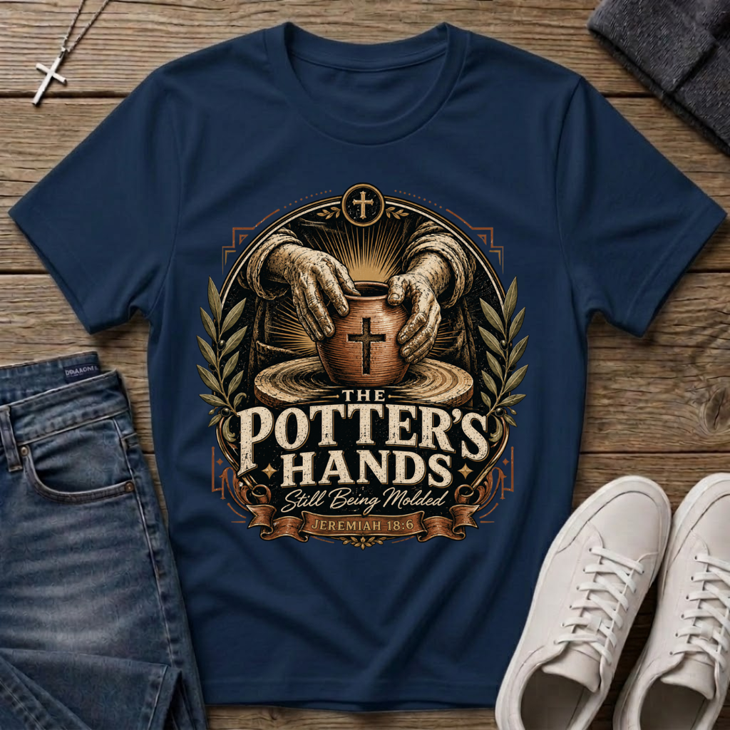 The Potter's Hands Jeremiah 18:4 Christian T-Shirt