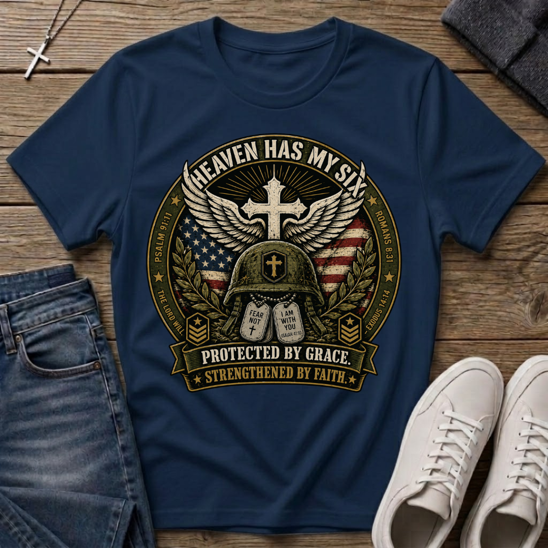 Heaven Has My Six Christian Veteran T-Shirt