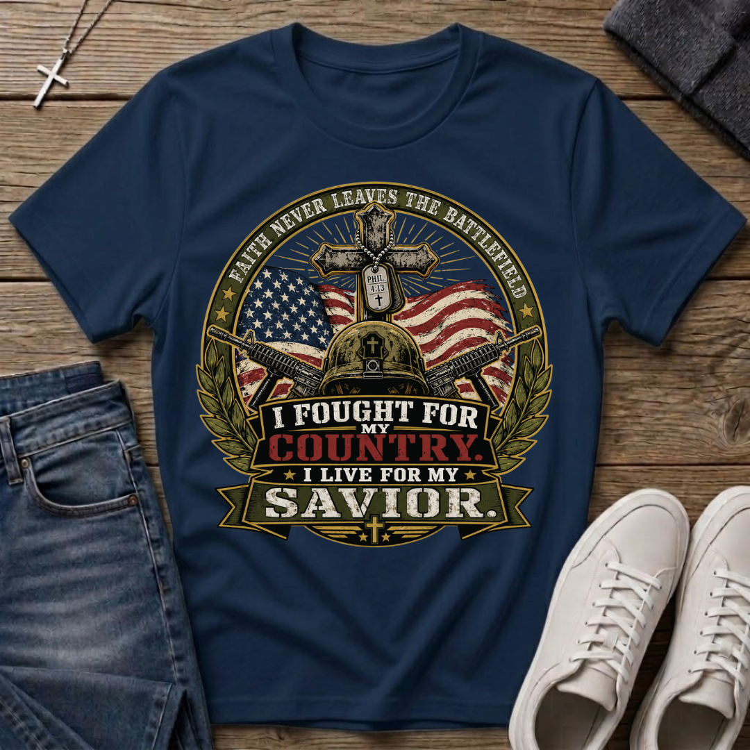 I Fought for My Country Christian Veteran T-Shirt