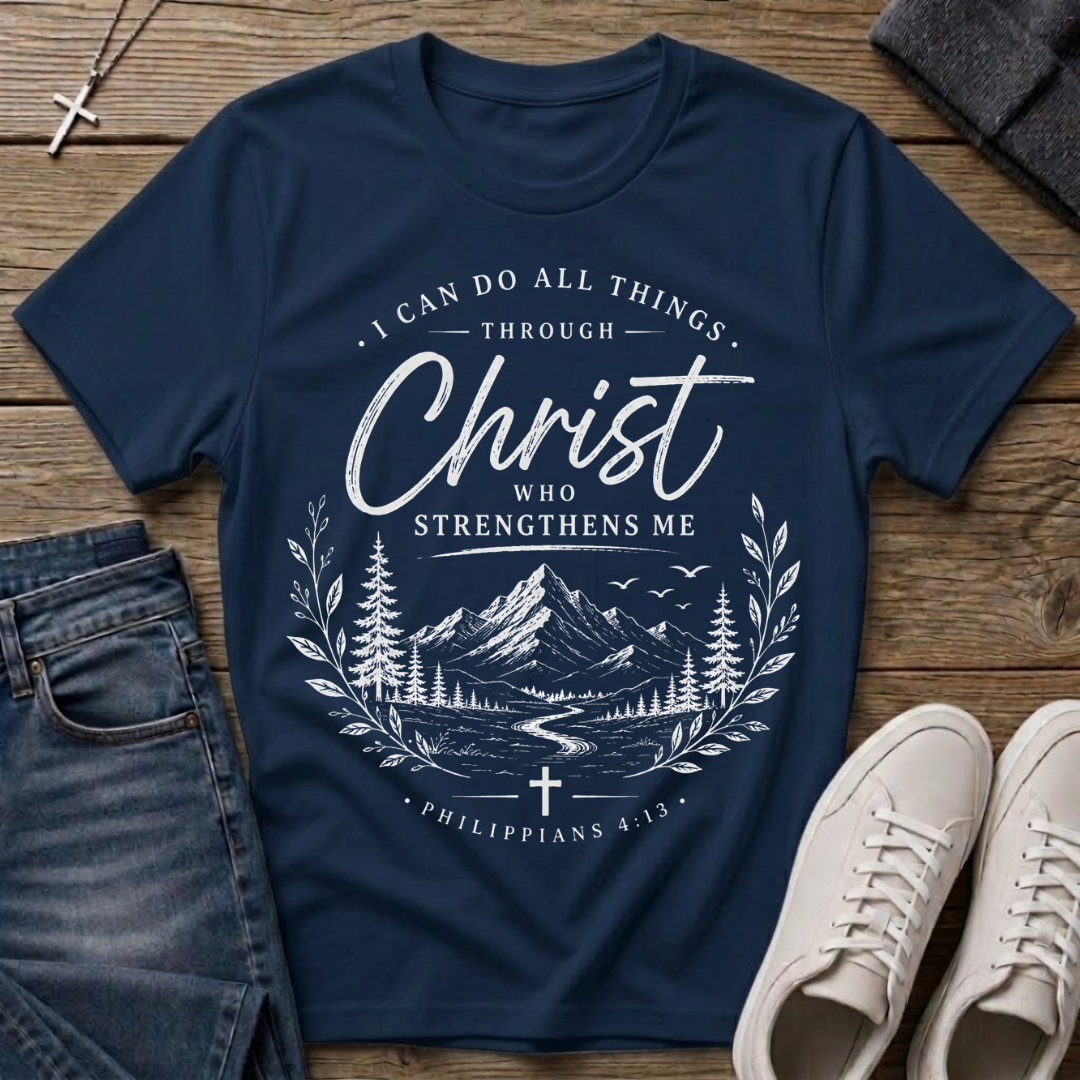I Can Do All Things Through Christ Philippians 4:13 Christian T-Shirt