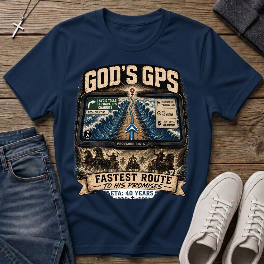 God's GPS Fastest Route to His Promises Christian T-Shirt