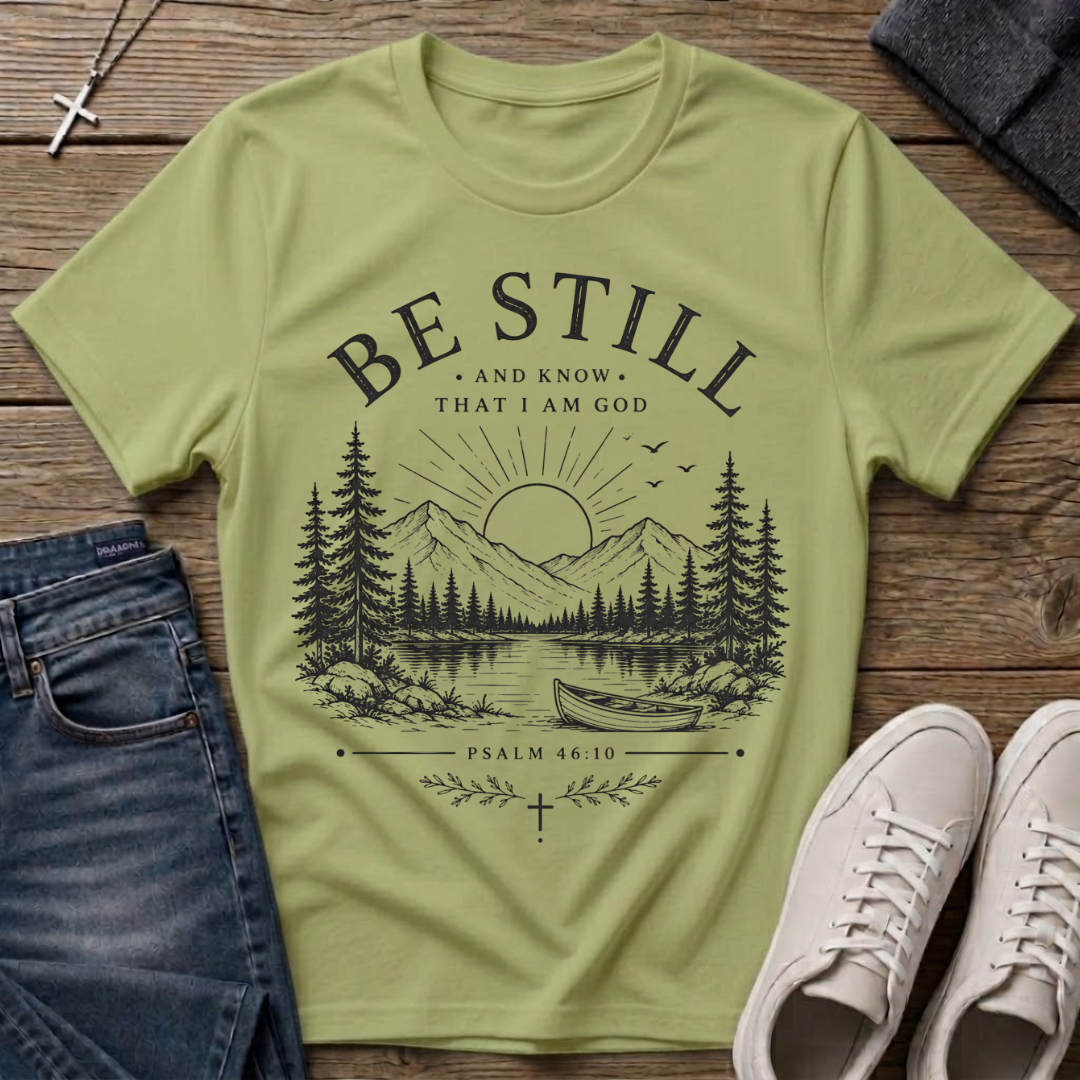 Be Still and Know That I Am God Psalm 46:10 T-Shirt